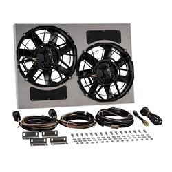 Derale 67942-195: 67942-195 Brushless Dual Powerpack 12 in. Radiator Fan Assembly with Integrated 195 Degree PWM Controller