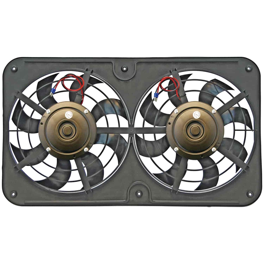 Flex-A-Lite 105399: S-Blade Low Profile Universal Dual Electric Fan Pusher Design with VSC Adjustable Thermostat