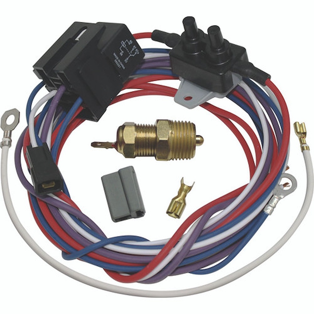 Vintage Air 241900: 241900 Electric Fan Thermostat Kit with Heavy Duty Wiring 190 Degree Switch Kit