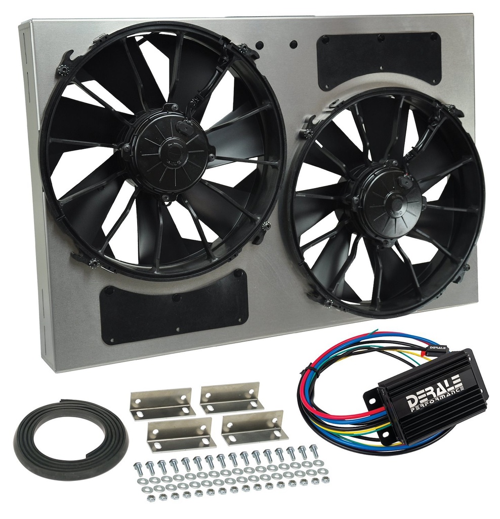 Derale 66826: High-Output Dual Fan Assembly With PWM Controller