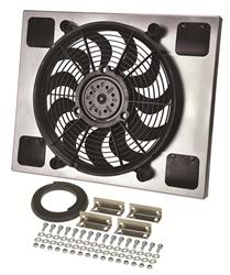 Derale 16820: Single Speed Electric Puller Fan with Aluminum Shroud Universal Fit