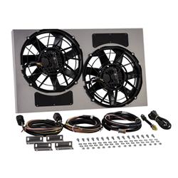 Derale 67938-195: 67938-195 Brushless Dual Powerpack 12 in. Radiator Fan Assembly with Integrated 195 Degree PWM Controller