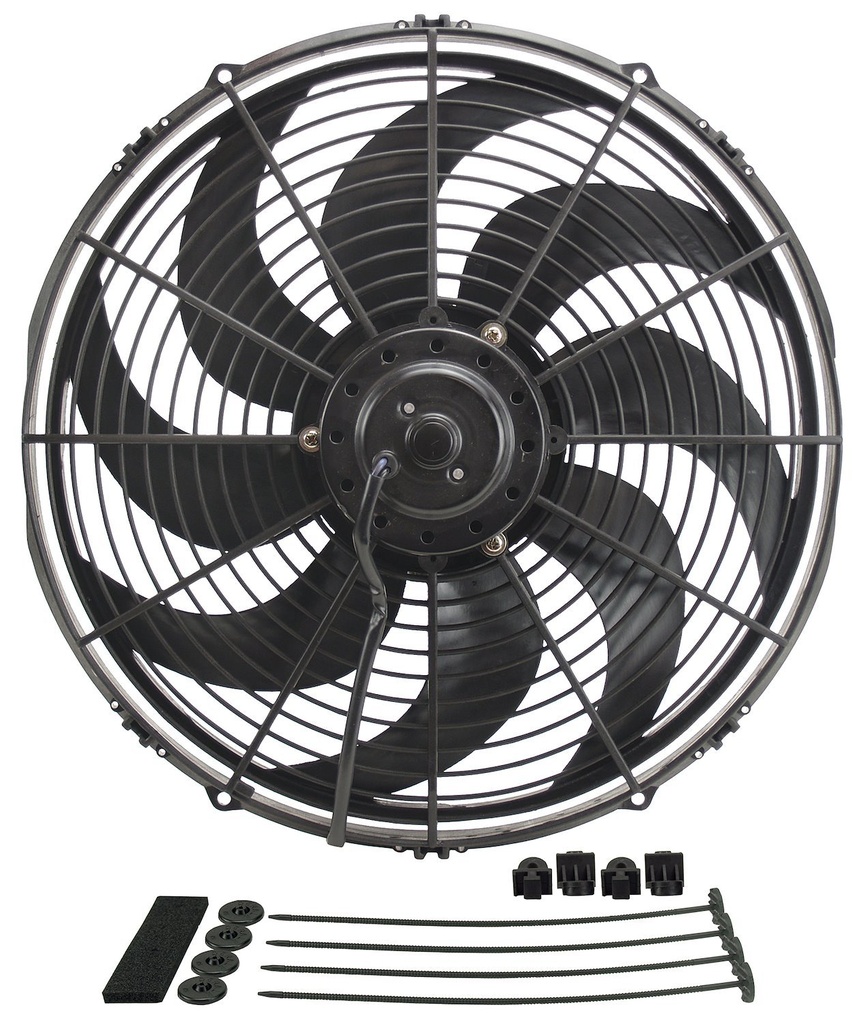 Derale 18916: Curved Blade Electric Fan 16" Diameter