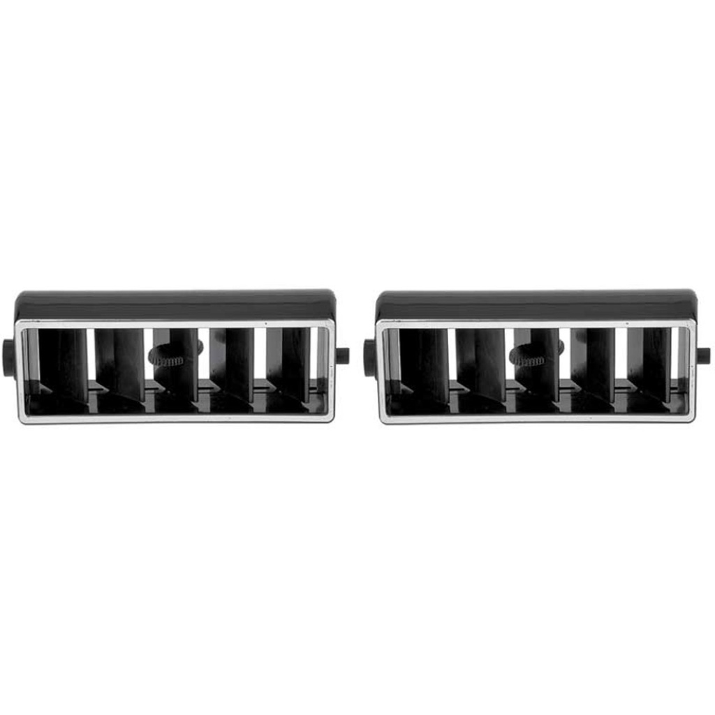 OER 748615: 748615 A/C Center Dash Air Deflector Vents 1968-1982 GM, Black w/Chrome Trim