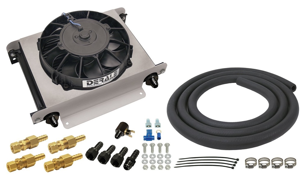 Derale 13960: Remote Mount Fluid Cooler Kit -6AN Inlets