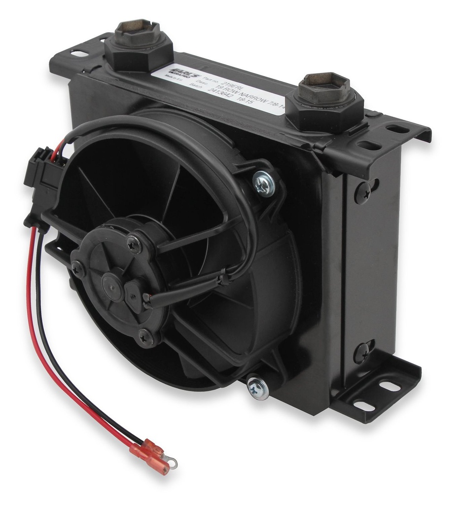 Earl's FP219ERL: UltraPro Narrow 19 Row Oil Cooler with Single Electric Fan
