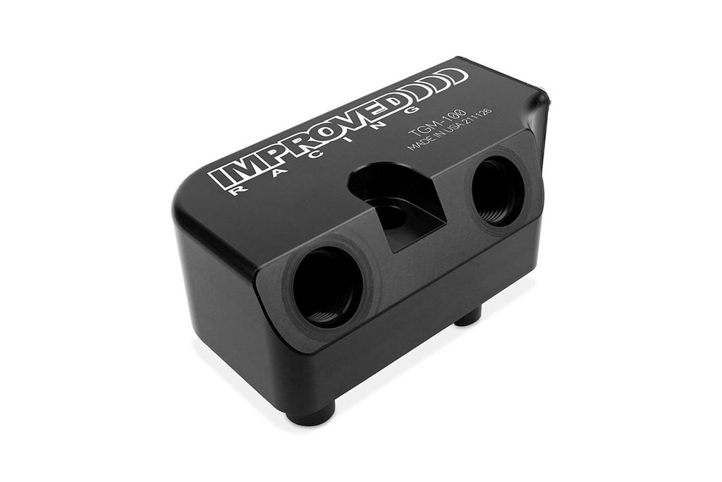 Improved Racing TGM-100-T2: TGM-100-T2 Transmission Cooler Adapter with Thermostat, 6L/8L/10L, 160-degrees F