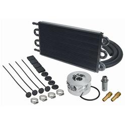 Derale 15503: Engine Oil Cooler With Sandwich Adapter Kit Tube & Fin