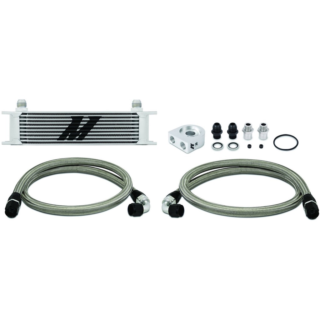 Mishimoto MMOC-U: Universal Single Pass Oil Cooler Kit - 10 Row