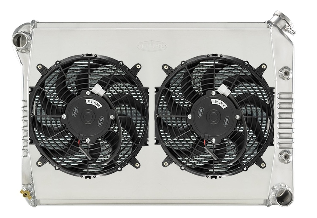 Cold Case Radiators CHN548ASK: Aluminum Performance Radiator with Fan and Shroud Kit 1968-1979 Chevy Nova with Big Block Engine, Automatic Transmission
