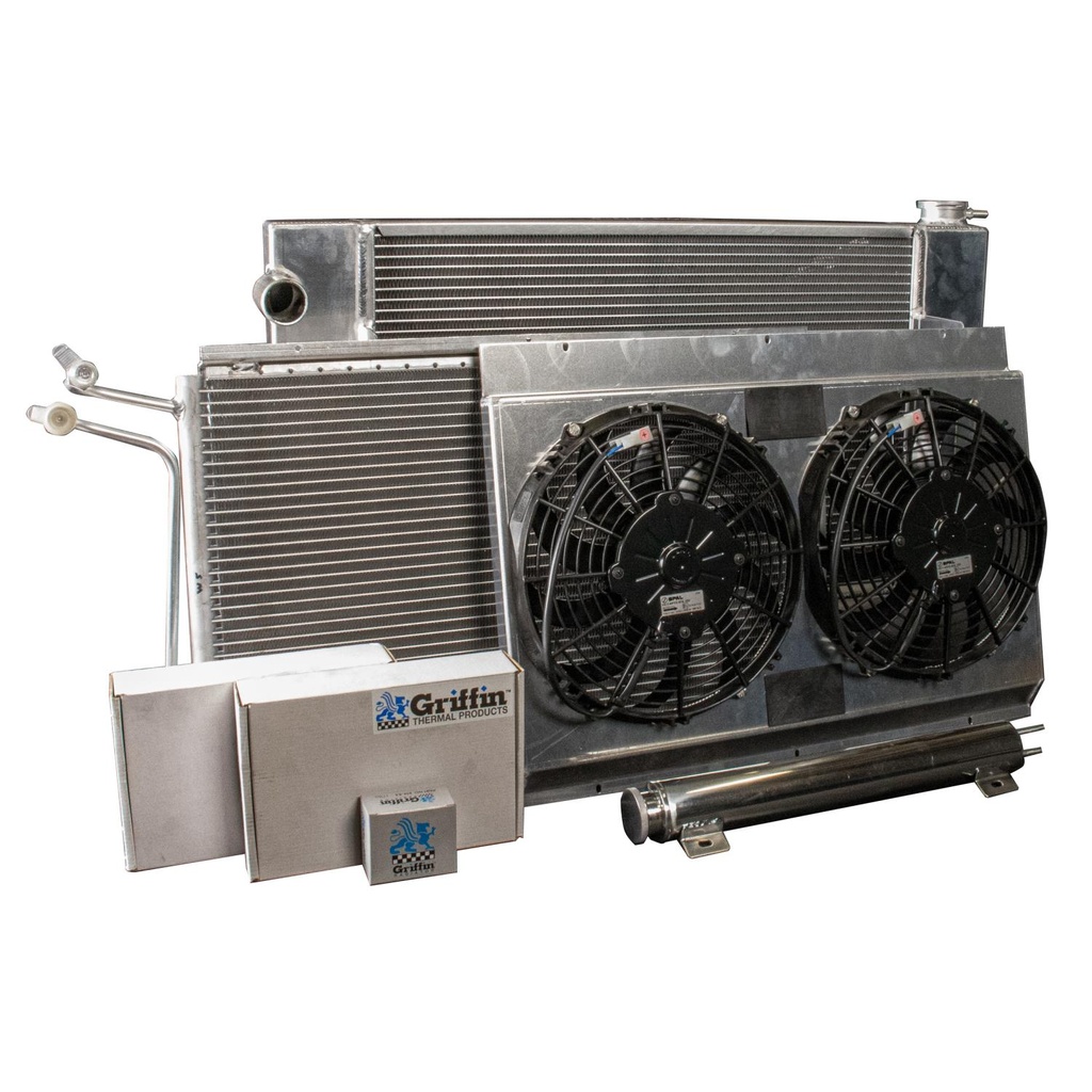 Griffin Radiators CU-70200: PerformanceFit Radiator ComboUnit 1955-1957 Tri Five Chevy with Transmission Cooler