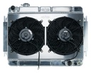 Cold Case Radiators CHE542K: CHE542K Aluminum Performance Radiator with Dual 12 in. Fan Kit for 1966-1967 Chevy Chevelle & El Camino