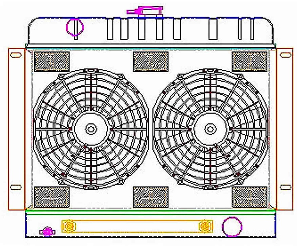 Griffin Radiators CU-70148: ExactFit Radiator ComboUnit for 1962-1967 Chevy II with Transmission Cooler