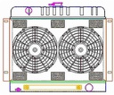 Griffin Radiators CU-70148: ExactFit Radiator ComboUnit for 1962-1967 Chevy II with Transmission Cooler