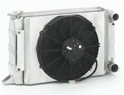 Griffin Radiators CU-58185-X: Scirocco Style Racing Radiator ComboUnit with Passenger Inlet & Passenger Outlet