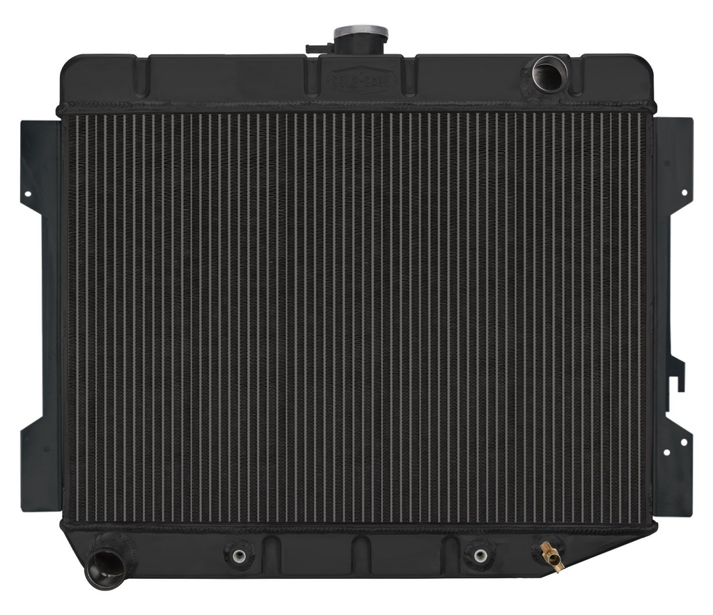 Cold Case Radiators MOP754AB: MOP754AB Black Night Rider Series Aluminum Performance Radiator for 1966-1974 Mopar B/E-Body; Challenger, Auto Trans