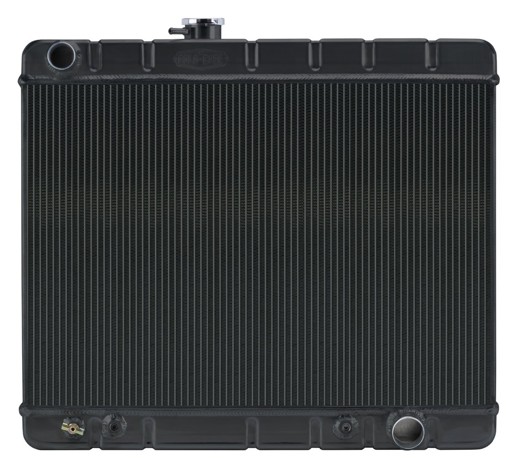 Cold Case Radiators GPG38AB: GPG38AB Black Night Rider Series Aluminum Radiator for 1966-1967 Pontiac GTO w/ A/C, Auto Trans