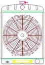 Griffin Radiators CU-70214: Universal Street Rod Radiator ComboUnit 16" x 22" with Transmission Cooler