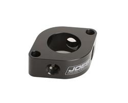 JOES Racing Products 36025-V2: Billet Aluminum Thermostat Housing Spacer for Small Block Chevy, Big Block Chevy Heads [1 1/8 in. Thick] Black