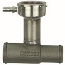 Moroso 63482: Inline Radiator Filler Neck, 1.500 in. Inlet/1.250 in. Outlet