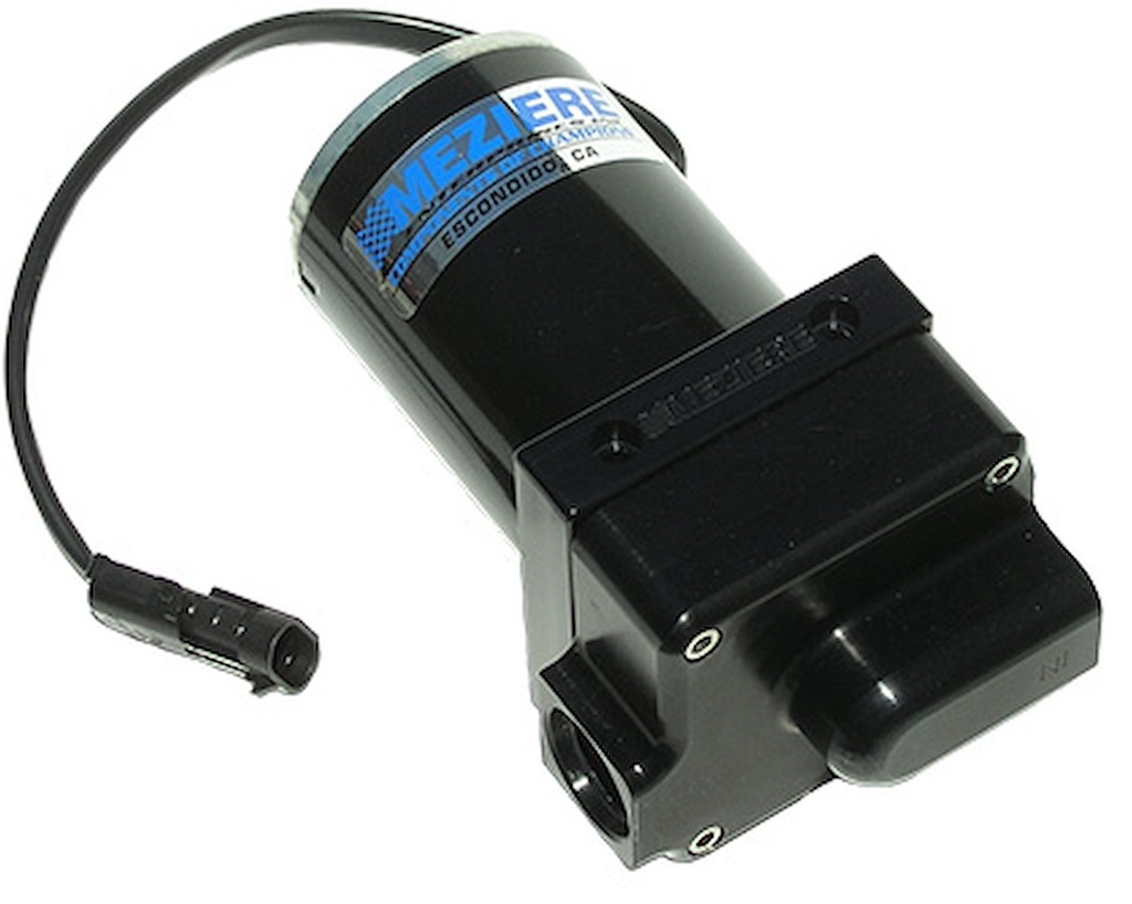 Meziere WP136S: WP136S Mini Inline Electric Water Pump [-12 AN O-Ring Single Outlet]