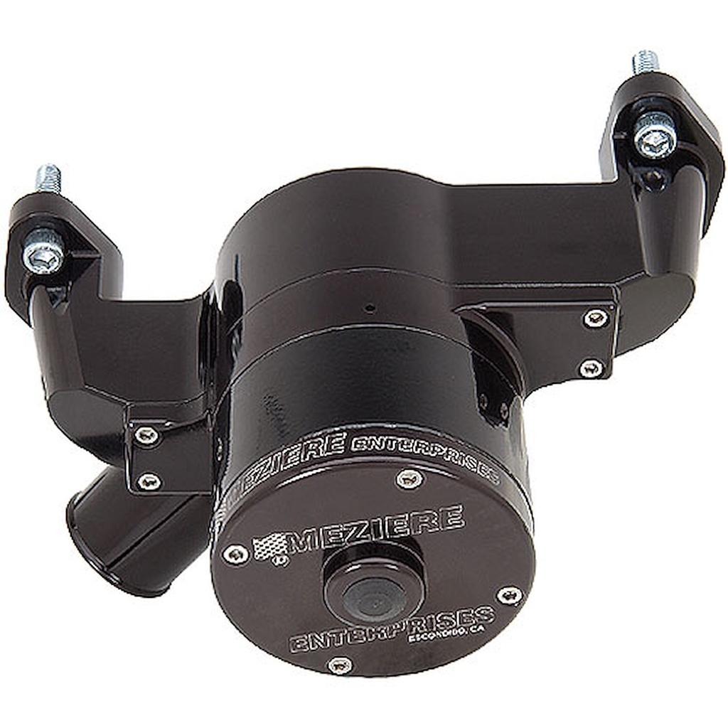 Meziere WP301S: WP301S 300-Series Electric Water Pump for Small Block Chevy, 55 GPM [Black Anodized]