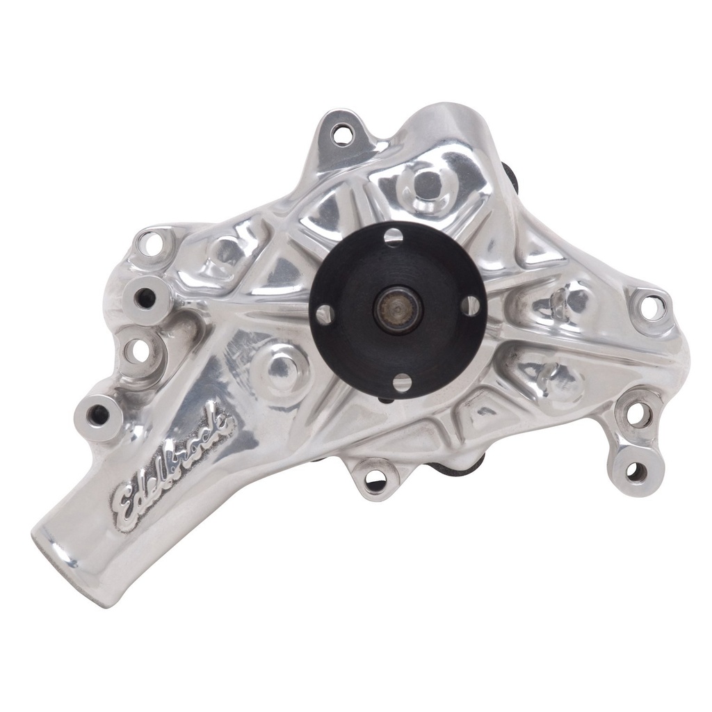 Edelbrock 8821: Victor Series Polished Aluminum Water Pump for 1969-1987 Small Block Chevy and 90° V6