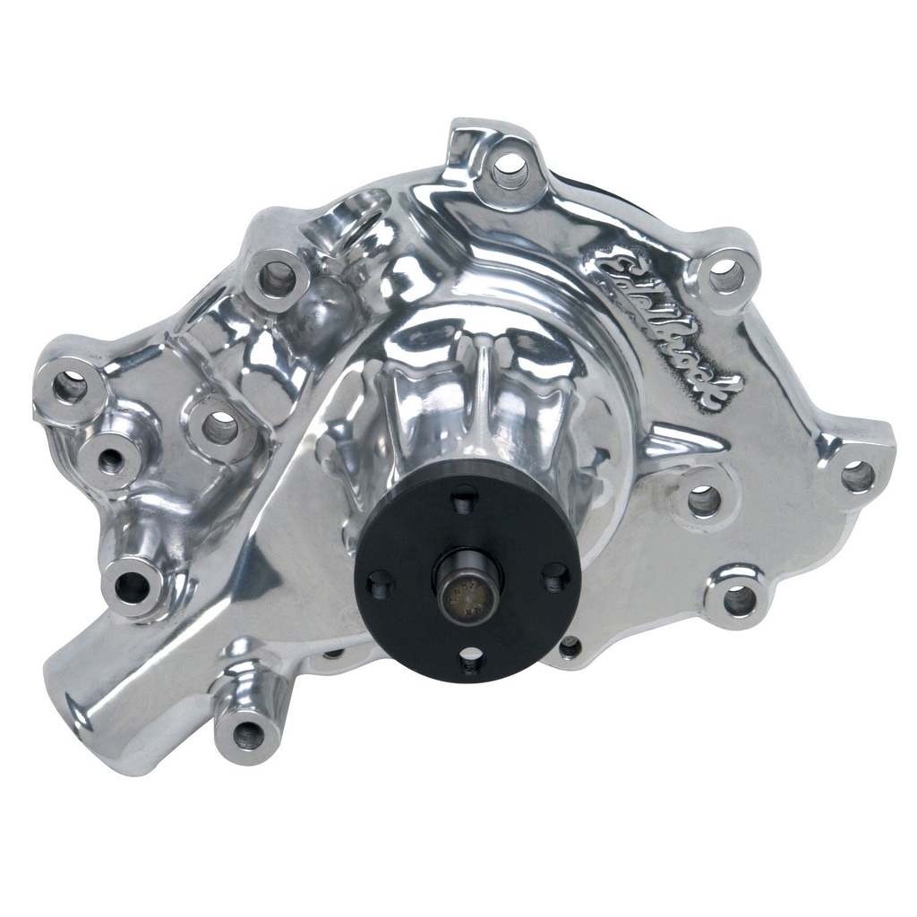 Edelbrock 8846: Victor Series Polished Aluminum Water Pump for 1965-1977 Small Block Ford 289-351W