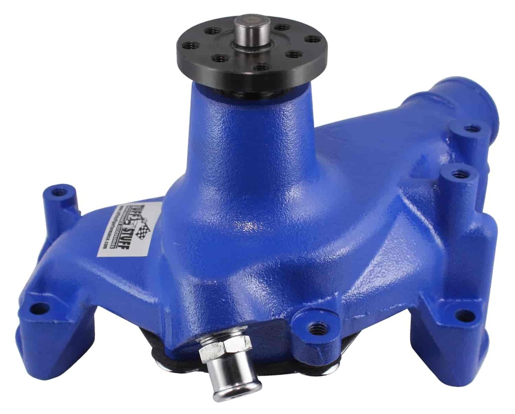 Tuff Stuff 1449NCBLUE: SuperCool Water Pump Blue Powder Coated 1969-93 Small Block Chevy