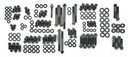 ARP 545-9801: Chrome Moly Black Oxide Hex Head Fastener Kit Chrysler 383-440 cid, "B" and "RB" big block