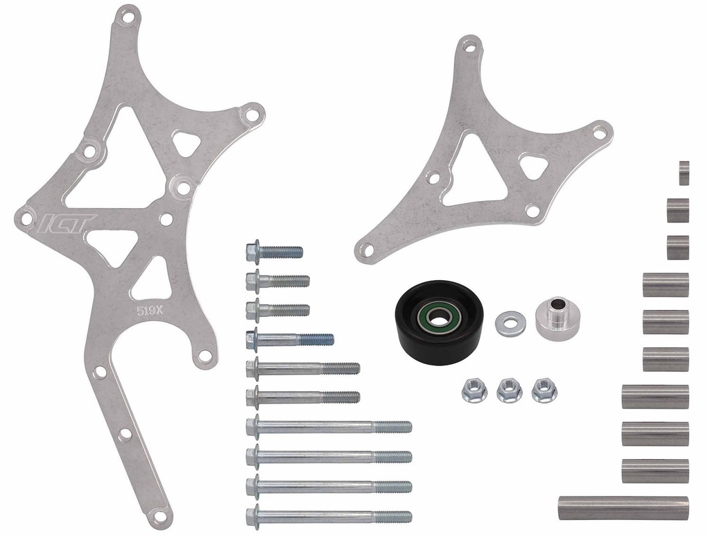ICT Billet 551519X-3: 551519X-3 LS Alternator and Power Steering Pump Bracket Kit