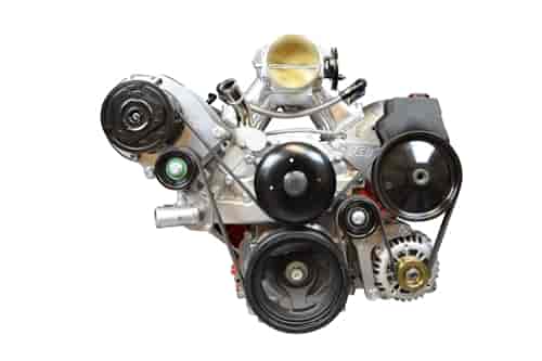 ICT Billet 551669-3: LS Low Mount Alternator and Power Steering Pump Bracket Kit