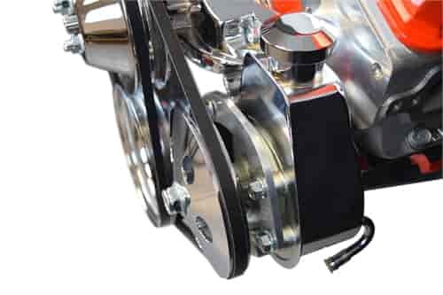 ICT Billet 551522: Billet Power Steering Pump Bracket for Small Block Chevy with Long Water Pump