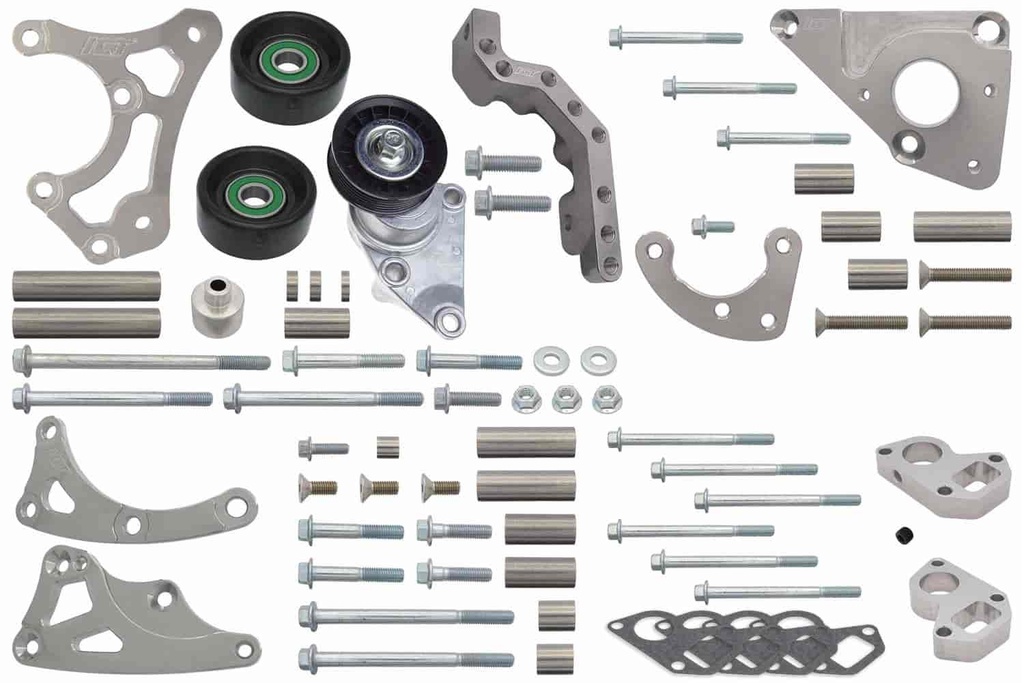 ICT Billet 551565LS0WP3: Alternator and Power Steering Pump Bracket Kit GM LS Truck Turbo Engine