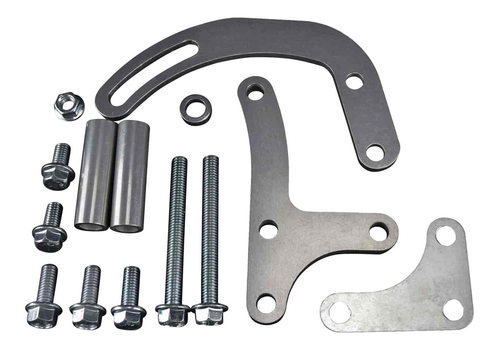 ICT Billet 551360: Billet Power Steering Pump Bracket for Small Block Chevy with Electric Water Pump