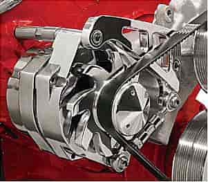 Billet Specialties FM0207PC: Billet Alum. Alternator Bracket Mid mount for BB-Chevy with long water pump