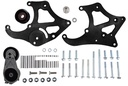 ICT Billet 551474-1B: 551474-1B Heavy-Duty A/C Compressor Bracket Kit for GM LS Engines w/Corvette Crank Pulley Spacing [Black]
