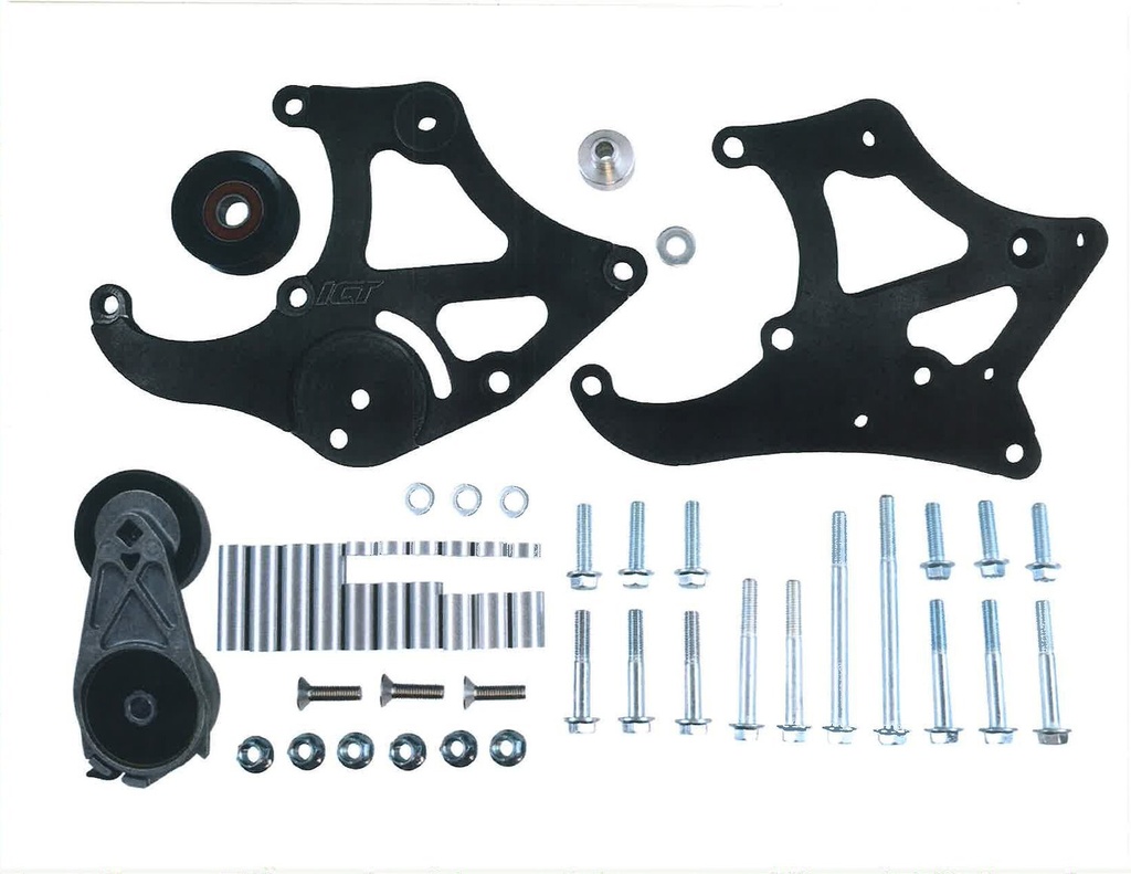 ICT Billet 551474-2B: 551474-2B Sanden 508 A/C Compressor Bracket Kit for 1998-2002 Chevy Camaro LS1, 2004-2006 Pontiac GTO LS1 [Black]