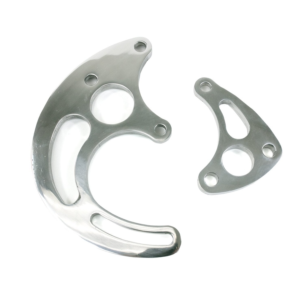 Top Street Performance JM9115P: JM9115P Power Steering Saginaw Bracket, Aluminum BBC Long Water Pump, Polished