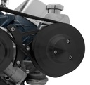 March Performance 30037-08: 30037-08 Small Block Ford Power Steering Bracket - Saginaw Pump - Driver - Late - Black