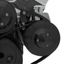 March Performance 20165-08: 20165-08 Small Block Chevy Ultra Power Steering Bracket - LWP, Saginaw - Metric - Black