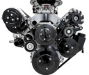 March Performance 20095-08: 20095-08 Chevy LS Black Style Track Serpentine Kit (AC/PS/ALT)