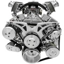 March Performance 21155: 21155 Small Block Chevy Clear Powder-Coat Style Track Serpentine Kit (AC/PS/ALT)