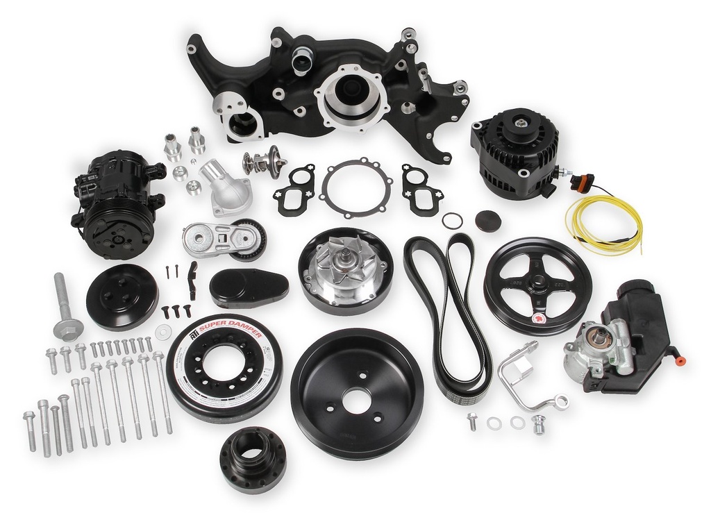 Holley 20-200BK: 20-200BK LT Mid-Mount Complete Accessory Drive Kit