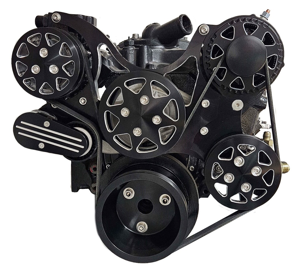 All American Billet FDS-SBC-201: Serpentine Belt Front Drive System Small Block Chevy