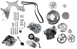 Top Street Performance DS35014X: DS35014X Small Block Chevy Serpentine Front Drive System, With Integral