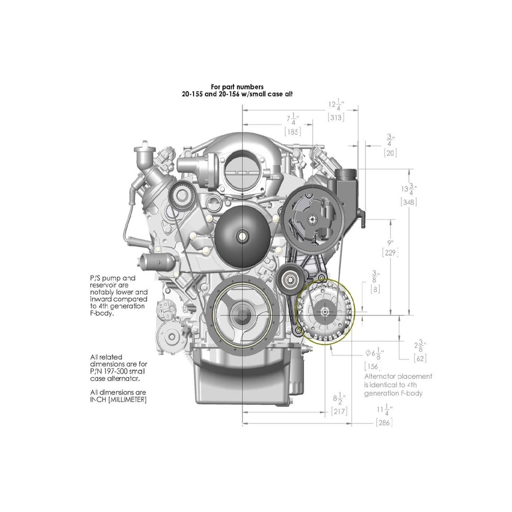 Holley 20-156: 20-156 LS Alternator & Power Steering Accessory Drive Kit