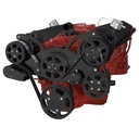 Blueprint Engines 350FDACPS4BK: BPP350FDACPS4BK SBC Front Accessory Drive, Full Serpentine w/ ALT, PS, WP, AC, Brackets, Bolts