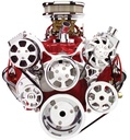 Billet Specialties 13220P: Premium Tru Trac Serpentine System Small Block Chevy with Power Steering, with A/C - Polished Finish