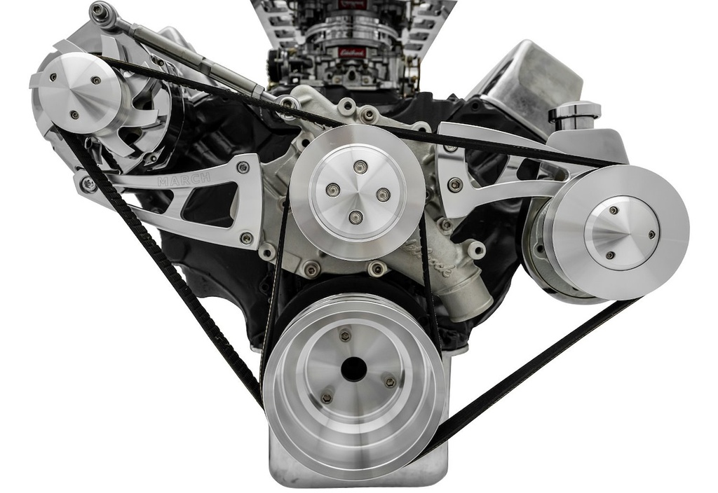 March Performance 30245: Ford 429-460 Ultra Serpentine Drive Kit With Saginaw Keyway Power Steering Pump